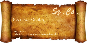 Szalka Csaba névjegykártya
